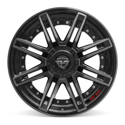 20x10 4PLAY 4P08 Gloss Black Brushed Face Wheel 6x135/6x5.5 (-18mm)