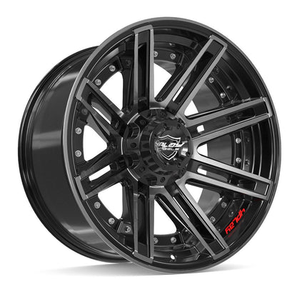 20x10 4PLAY 4P08 Gloss Black Brushed Face Wheel 6x135/6x5.5 (-18mm)