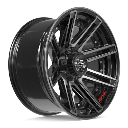 20x10 4PLAY 4P08 Gloss Black Brushed Face Wheel 6x135/6x5.5 (-18mm)