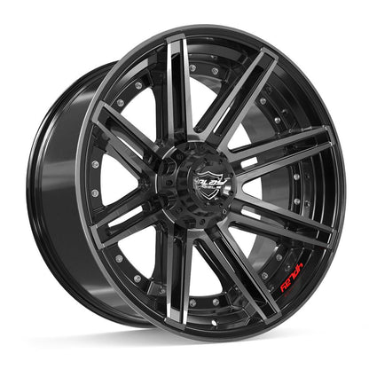 22x10 4PLAY 4P08 Gloss Black Brushed Face Wheel 5x5/5x5.5 (-24mm)