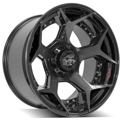 22x12 4PLAY 4P50 Gloss Black Brushed Face Wheel 6x135/6x5.5 (-44mm)