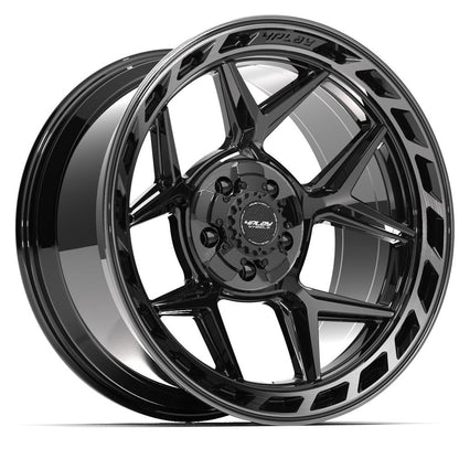 20x10 4PLAY 4P55 Gloss Black Brushed Face Wheel 5x5/5x5.5 (-18mm)