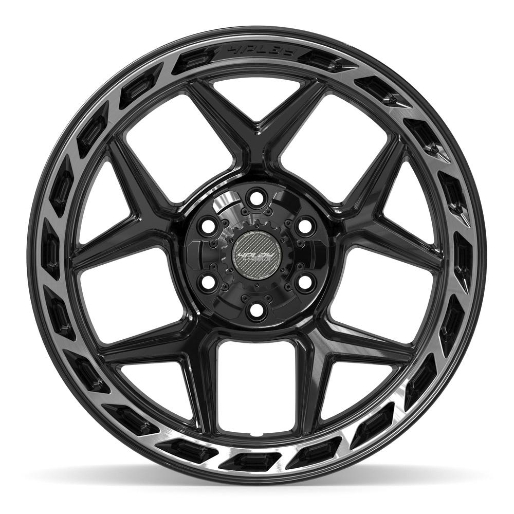 20x10 4PLAY 4P55 Gloss Black Brushed Face Wheel 6x135/6x5.5 (-18mm)