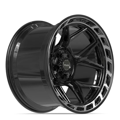 20x12 4PLAY 4P55 Gloss Black Brushed Face Wheel 5x5/5x5.5 (-44mm)