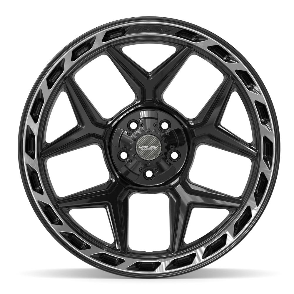 22x10 4PLAY 4P55 Gloss Black Brushed Face Wheel 5x5/5x5.5 (-18mm)