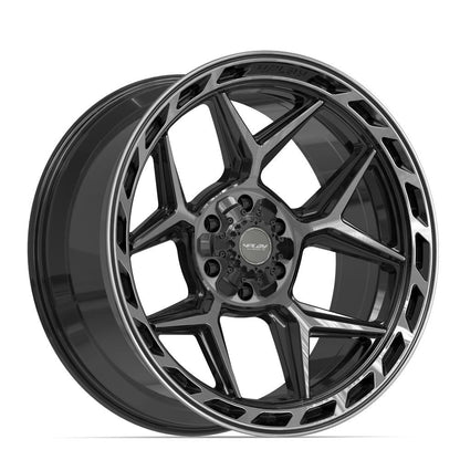 22x10 4PLAY 4P55 Gloss Black Brushed Face Wheel 6x135/6x5.5 (-18mm)