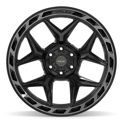 22x12 4PLAY 4P55 Gloss Black Brushed Face Wheel 6x135/6x5.5 (-44mm)
