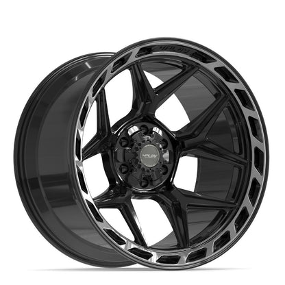 22x12 4PLAY 4P55 Gloss Black Brushed Face Wheel 6x135/6x5.5 (-44mm)