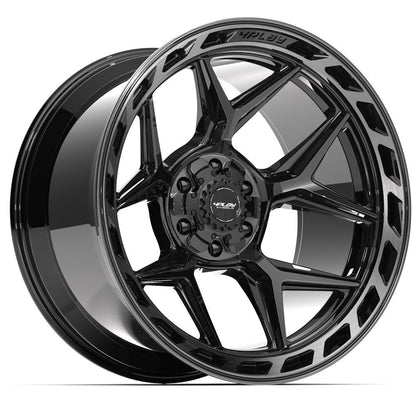22x12 4PLAY 4P55 Gloss Black Brushed Face Wheel 6x135/6x5.5 (-44mm)