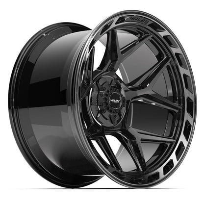22x12 4PLAY 4P55 Gloss Black Brushed Face Wheel 6x135/6x5.5 (-44mm)