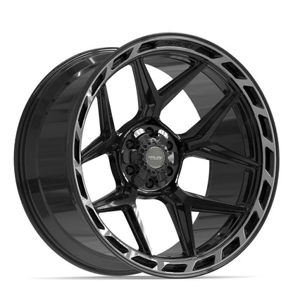 24x12 4PLAY 4P55 Gloss Black Brushed Face Wheel 6x135/6x5.5 (-44mm)