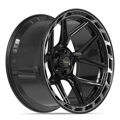 24x12 4PLAY 4P55 Gloss Black Brushed Face Wheel 6x135/6x5.5 (-44mm)