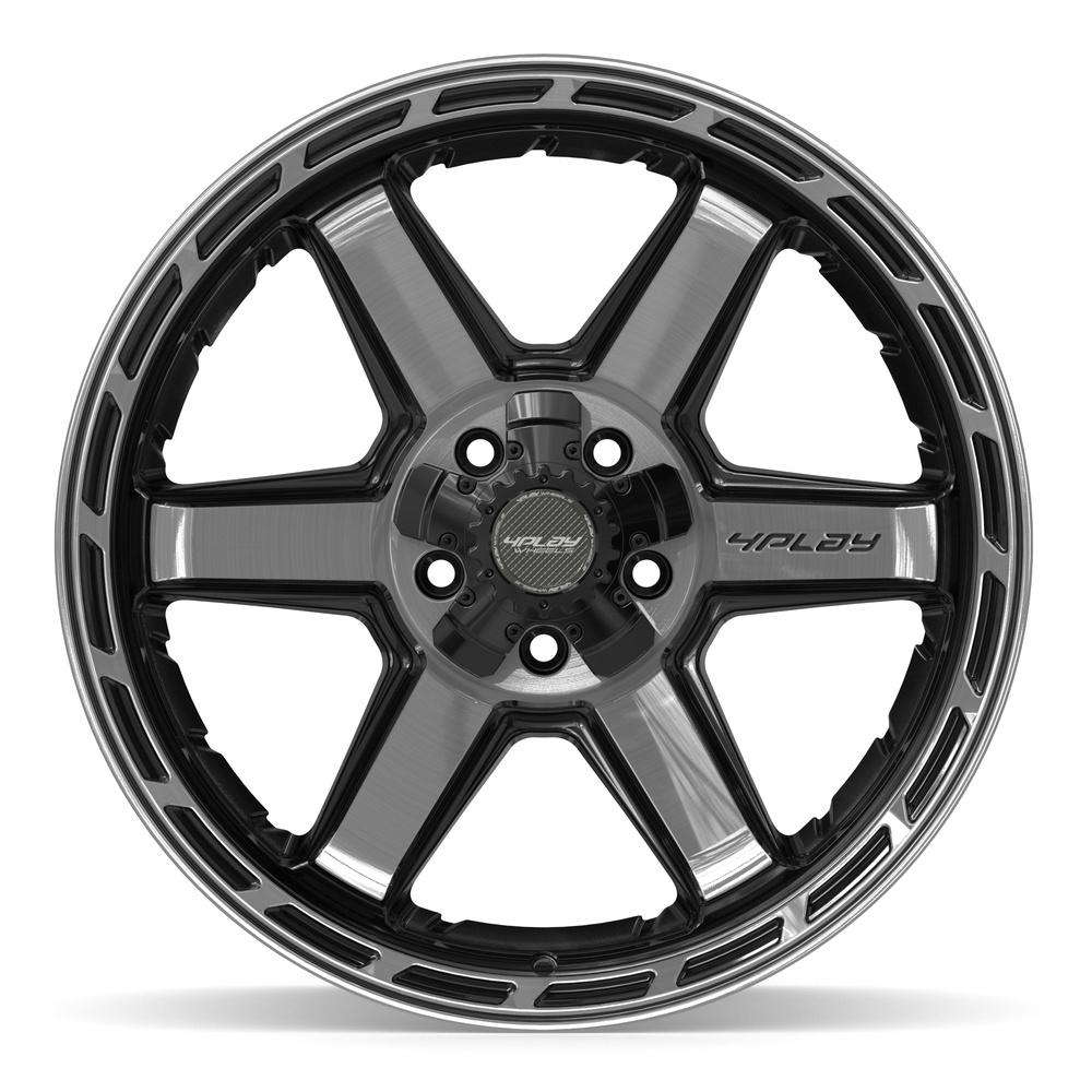 20x10 4PLAY 4P63 Gloss Black Brushed Face Wheel 5x5/5x5.5 (-18mm)