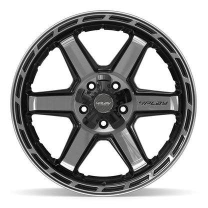 20x10 4PLAY 4P63 Gloss Black Brushed Face Wheel 5x5/5x5.5 (-18mm)