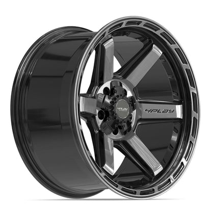20x10 4PLAY 4P63 Gloss Black Brushed Face Wheel 5x5/5x5.5 (-18mm)