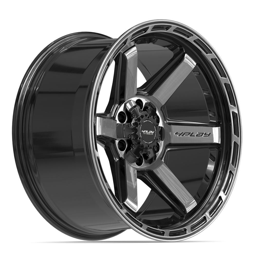 20x10 4PLAY 4P63 Gloss Black Brushed Face Wheel 6x135/6x5.5 (-18mm)