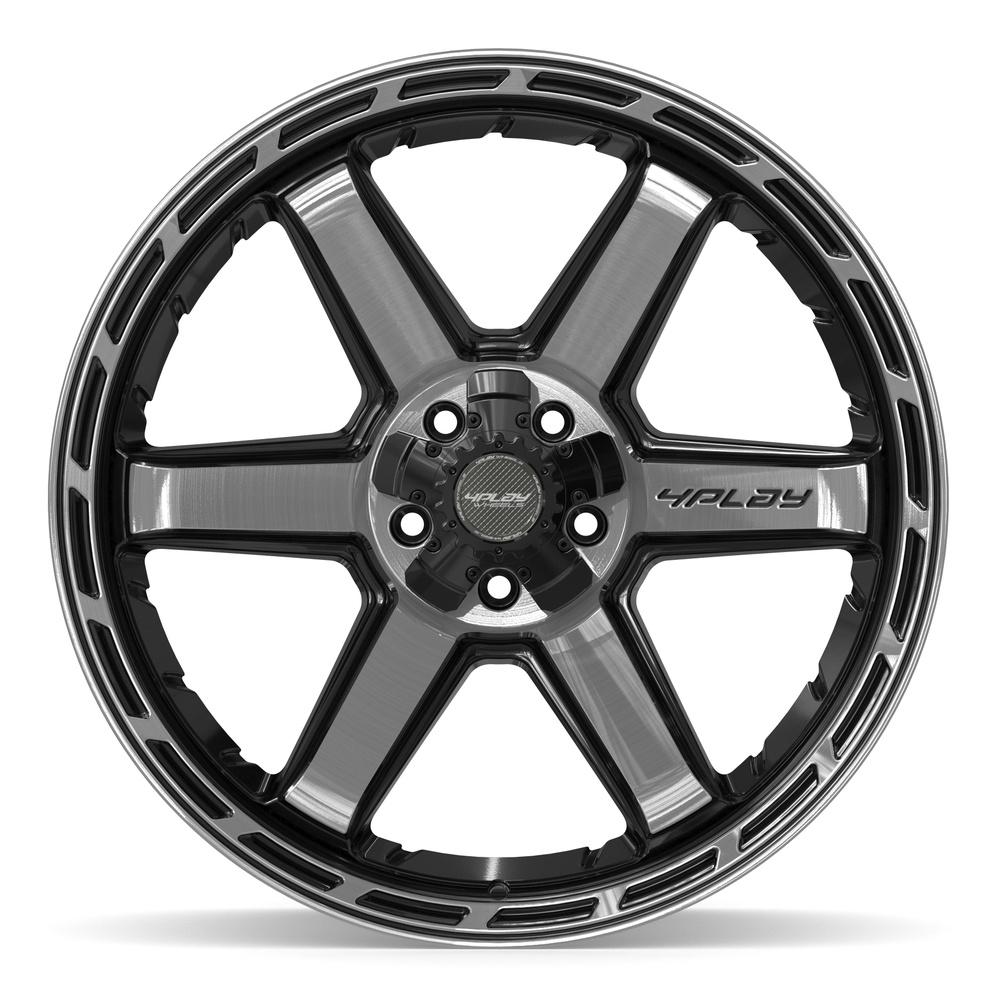 22x10 4PLAY 4P63 Gloss Black Brushed Face Wheel 5x5/5x5.5 (-18mm)
