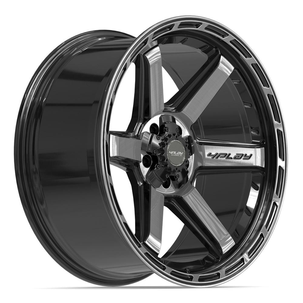 22x10 4PLAY 4P63 Gloss Black Brushed Face Wheel 5x5/5x5.5 (-18mm)