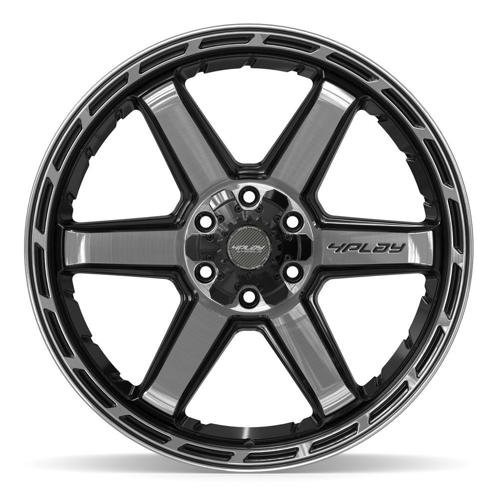 22x10 4PLAY 4P63 Gloss Black Brushed Face Wheel 6x135/6x5.5 (-18mm)