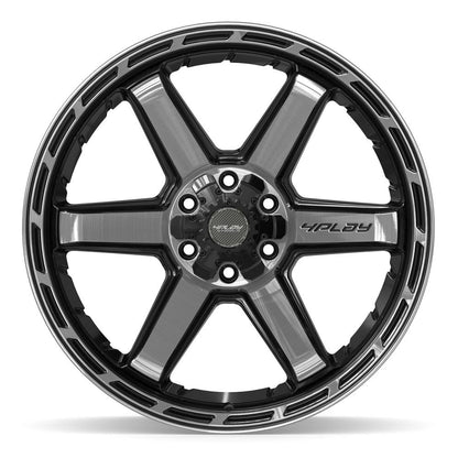 22x10 4PLAY 4P63 Gloss Black Brushed Face Wheel 6x135/6x5.5 (-18mm)