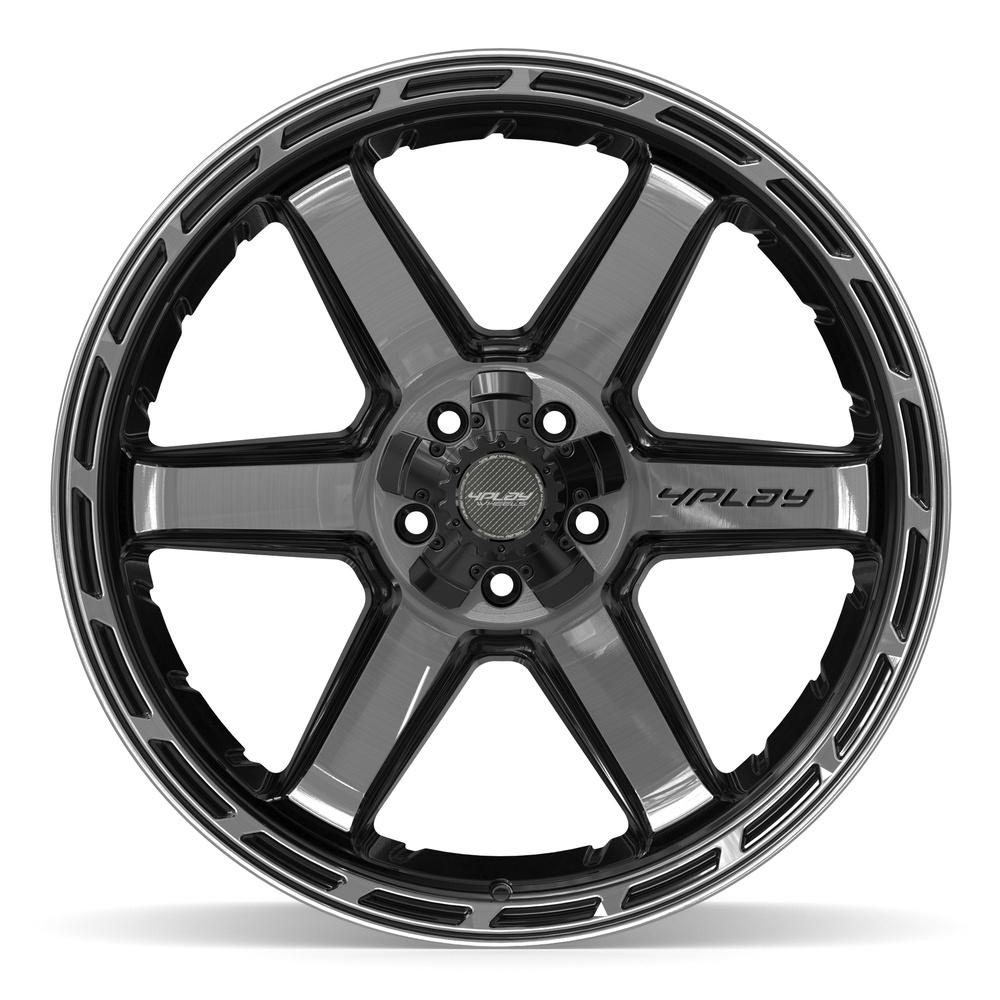 22x12 4PLAY 4P63 Gloss Black Brushed Face Wheel 5x5/5x5.5 (-44mm)