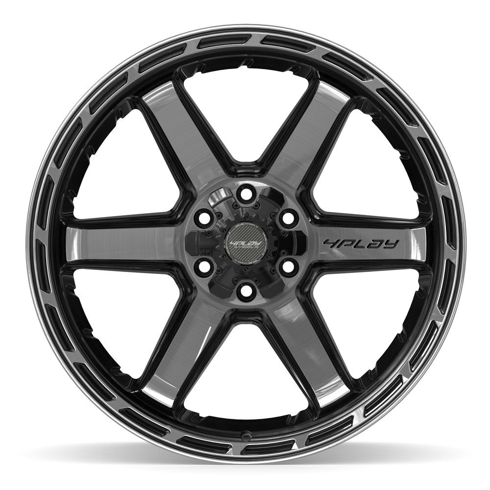 22x12 4PLAY 4P63 Gloss Black Brushed Face Wheel 6x135/6x5.5 (-44mm)