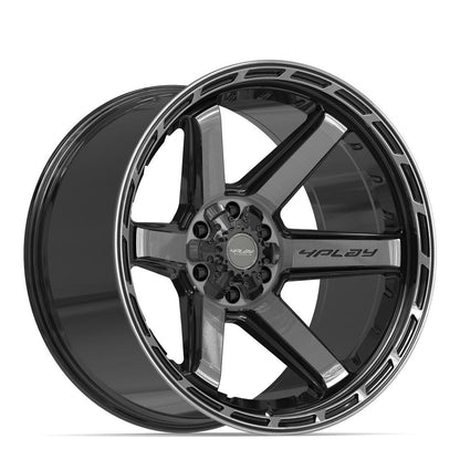 22x12 4PLAY 4P63 Gloss Black Brushed Face Wheel 6x135/6x5.5 (-44mm)