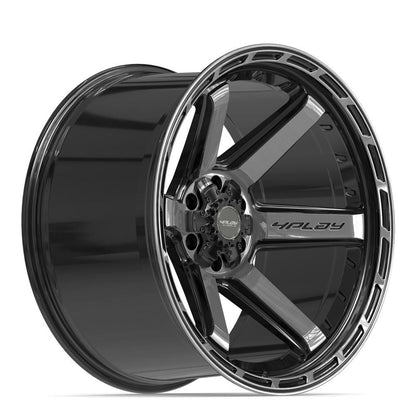 22x12 4PLAY 4P63 Gloss Black Brushed Face Wheel 6x135/6x5.5 (-44mm)