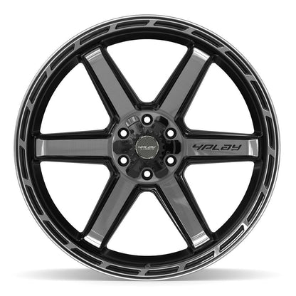 24x12 4PLAY 4P63 Gloss Black Brushed Face Wheel 6x135/6x5.5 (-44mm)