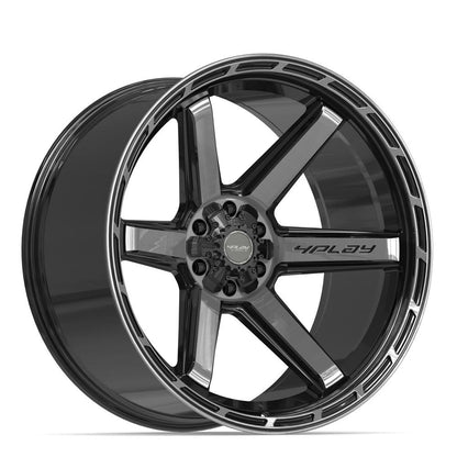 24x12 4PLAY 4P63 Gloss Black Brushed Face Wheel 6x135/6x5.5 (-44mm)