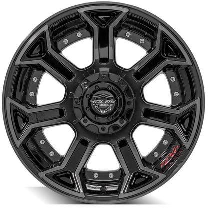 20x10 4PLAY 4P70 Gloss Black Brushed Face Wheel 5x5/5x5.5 (-24mm)