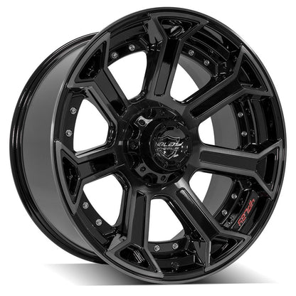 22x10 4PLAY 4P70 Gloss Black Brushed Face Wheel 5x5/5x5.5 (-24mm)