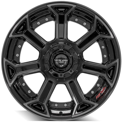 22x10 4PLAY 4P70 Gloss Black Brushed Face Wheel 6x135/6x5.5 (-18mm)