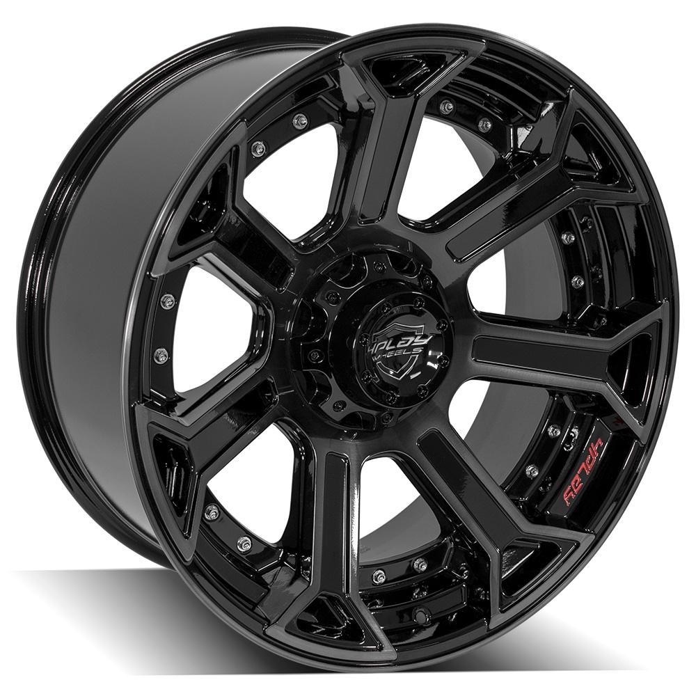 22x10 4PLAY 4P70 Gloss Black Brushed Face Wheel 6x135/6x5.5 (-18mm)