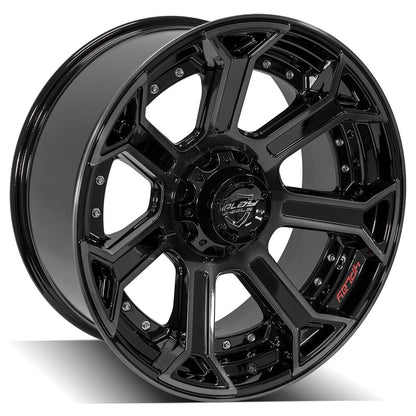 22x10 4PLAY 4P70 Gloss Black Brushed Face Wheel 6x135/6x5.5 (-18mm)