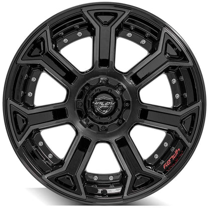 22x12 4PLAY 4P70 Gloss Black Brushed Face Wheel 5x5/5x5.5 (-44mm)