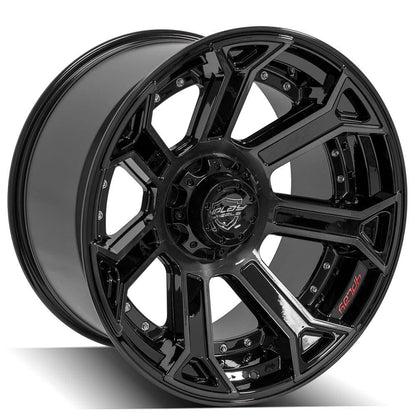 22x12 4PLAY 4P70 Gloss Black Brushed Face Wheel 5x5/5x5.5 (-44mm)