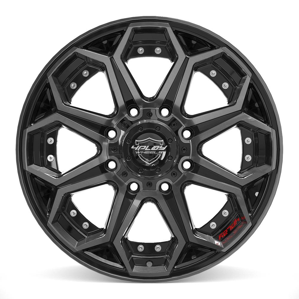 20x9 4PLAY 4P80R Brushed Black Wheel 8x180 (0mm)