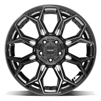 20x10 4PLAY 4P83 Gloss Black Brushed Face Wheel 5x5/5x5.5 (-18mm)