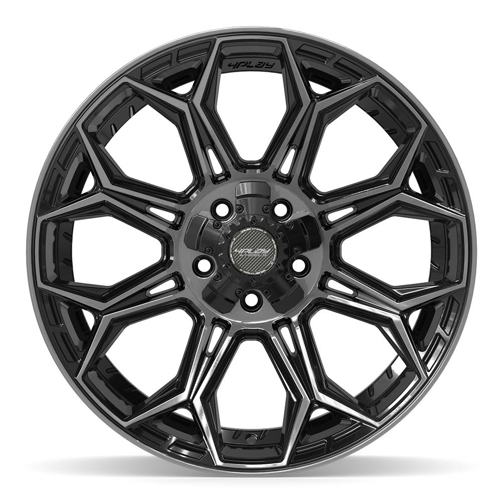 20x10 4PLAY 4P83 Gloss Black Brushed Face Wheel 5x5/5x5.5 (-18mm)
