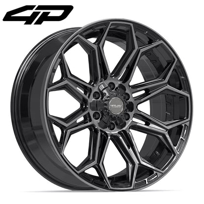 22x9 4PLAY 4P83 Brushed Black Wheel 6x135/6x5.5 (12mm)