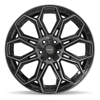 22x10 4PLAY 4P83 Gloss Black Brushed Face Wheel 5x5/5x5.5 (-18mm)