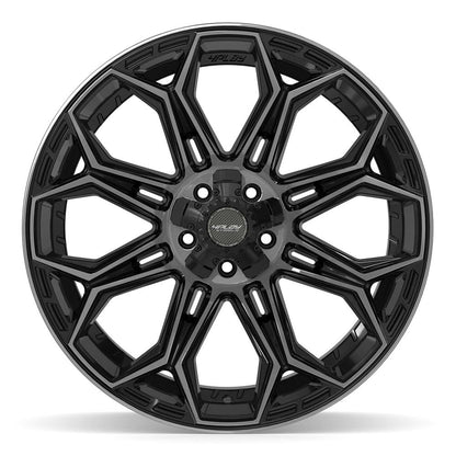 22x12 4PLAY 4P83 Gloss Black Brushed Face Wheel 5x5/5x5.5 (-44mm)