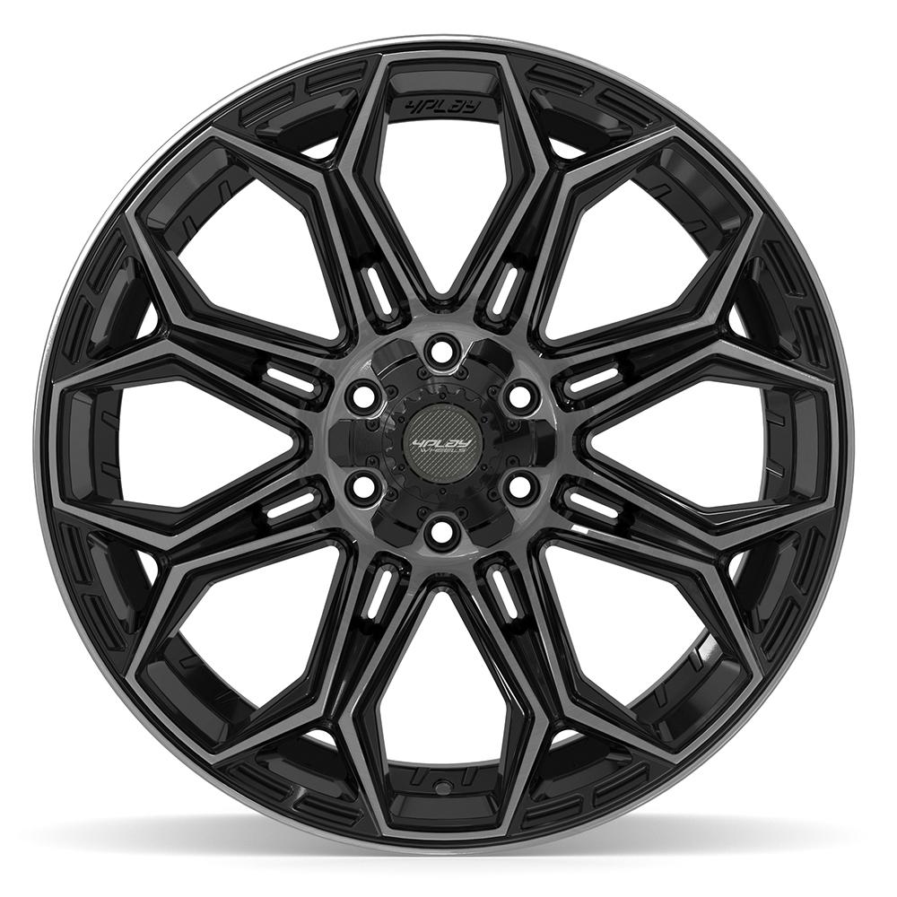 22x12 4PLAY 4P83 Gloss Black Brushed Face Wheel 6x135/6x5.5 (-44mm)