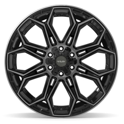 22x12 4PLAY 4P83 Gloss Black Brushed Face Wheel 6x135/6x5.5 (-44mm)