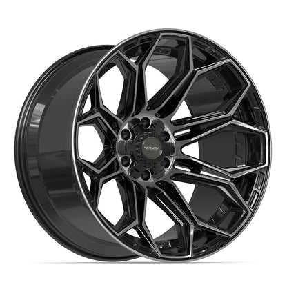 22x12 4PLAY 4P83 Gloss Black Brushed Face Wheel 6x135/6x5.5 (-44mm)