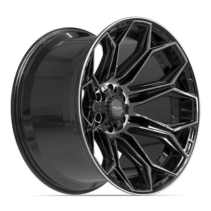 22x12 4PLAY 4P83 Gloss Black Brushed Face Wheel 6x135/6x5.5 (-44mm)
