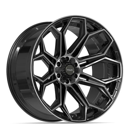 24x12 4PLAY 4P83 Gloss Black Brushed Face Wheel 6x135/6x5.5 (-44mm)