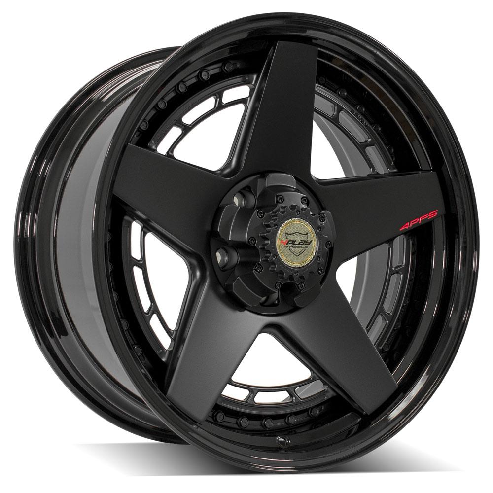 20x9 4PLAY 4PF5 Matte Black Center w/ Gloss Black Barrel Wheel 5x150 (0mm)