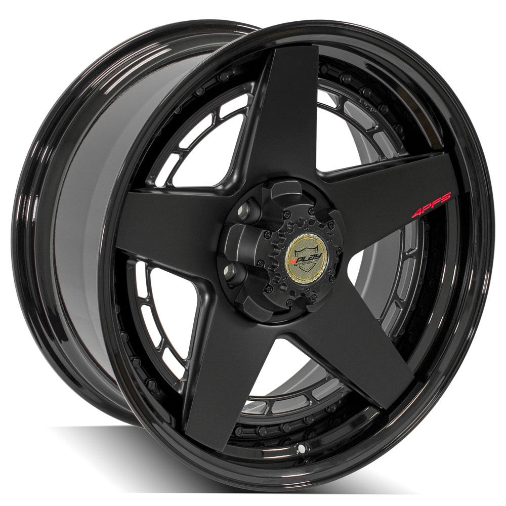 20x9 4PLAY 4PF5 Matte Black Center w/ Gloss Black Barrel Wheel 5x150 (0mm)